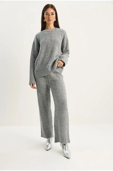 LUCCI Oversize Ribbed Knit Two-Piece Set