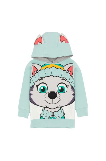 Paw Patrol Childrens/Kids Everest 3D Ears Hoodie - Blue/Green/Grey