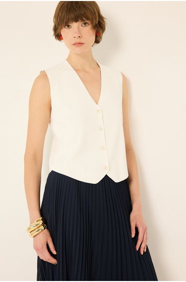 BUTTONED KNIT VEST