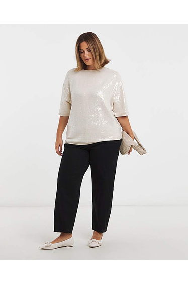 Cut & Sew Sequin Top