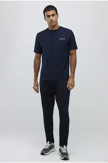 Navy Short sleeve Slim Ame Saint T-Shirt