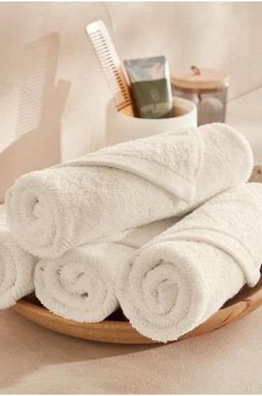 Set of 4 Zavara 100% Cotton Terry Supersoft XL Facecloths
