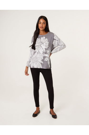 Large Sequin Flower Jumper