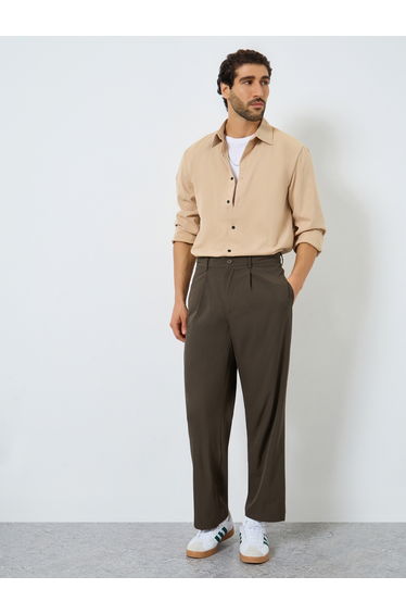 Men Relaxed Fit Solid Pants