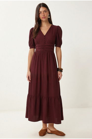 ISTANBUL Women's Cotton-blend Poplin Maxi Dress