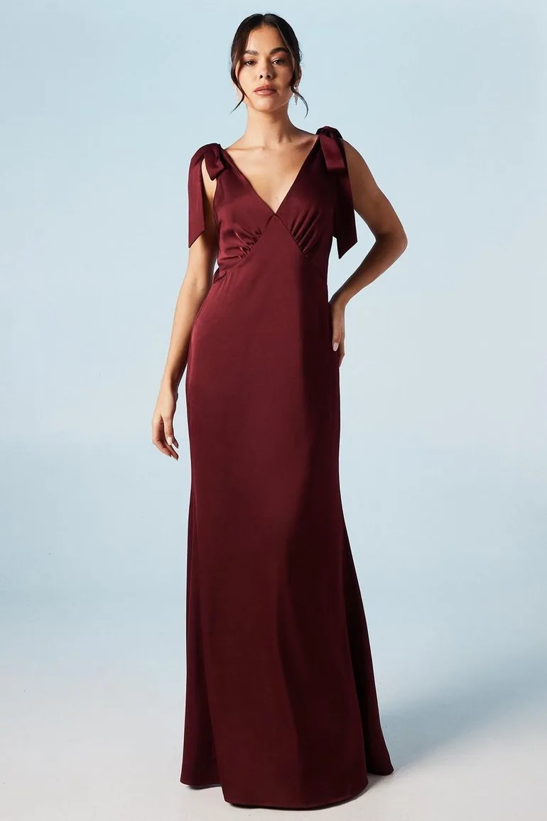 satin back crepe tie shoulder bridesmaids dress Buy Coast Satin Back Crepe Tie Shoulder Bridesmaids Maxi Dress In Green