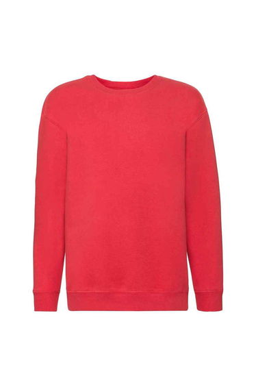 Fruit of the Loom Childrens/Kids Premium Drop Shoulder Sweatshirt - Red