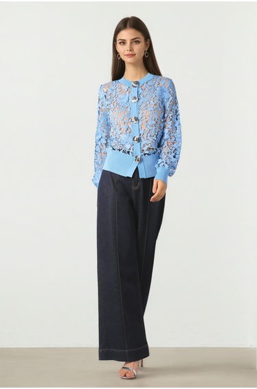 Blue Lace Cardigan