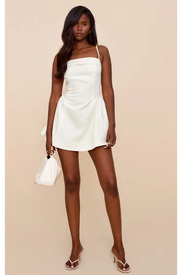 Lemon Structured Shift Dress