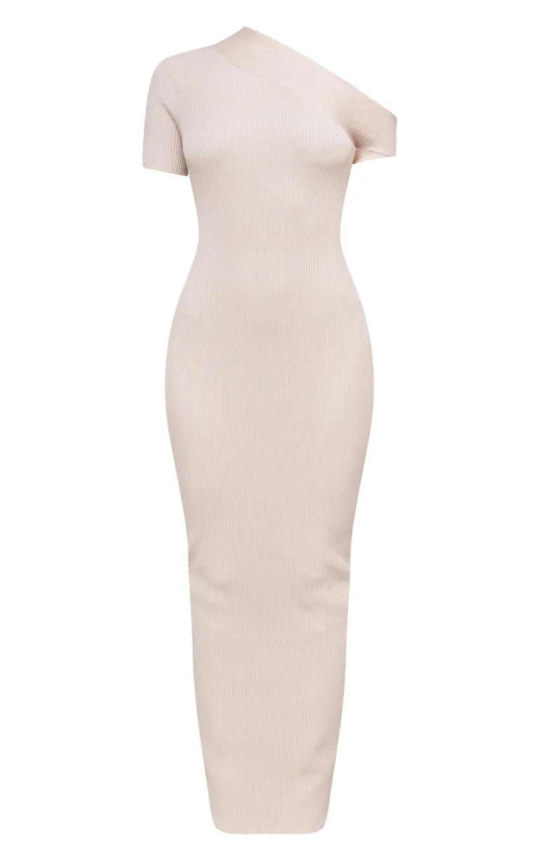 strapless open back dress White Ribbed Knit V-Neck Maternity Tank Dress – PinkBlush main image 0