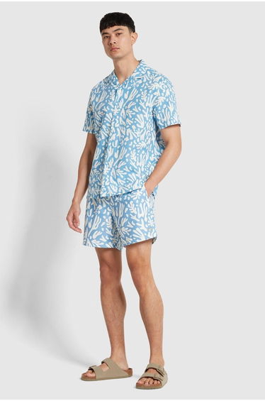 Colbert Reef Print Shorts Blue
