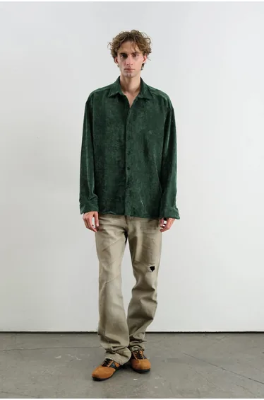 GIESTO Oversized Velvet Shirt
