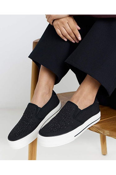 Slip On Canvas Trainer Extra Wide