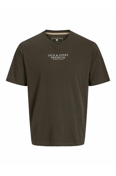 Logo Print Cotton T-Shirt with Crew Neck