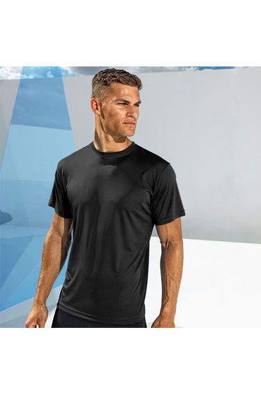 Tri Dri Mens Short Sleeve Lightweight Fitness T-Shirt - Black
