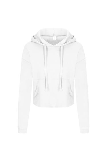 AWDis Just Hoods Womens/Ladies Girlie Cropped Hoodie - Arctic White