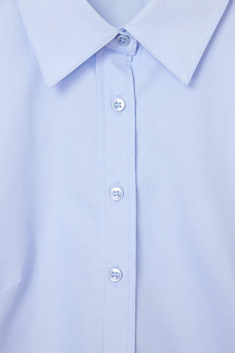 Trendyolmilla Wardrobe Essentials – Light Blue Easy-Iron Regular Fit Shirt - 1