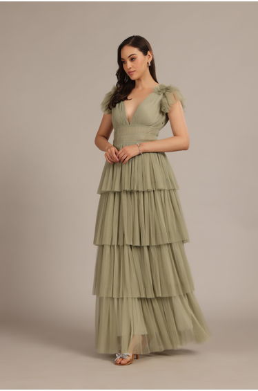Naomi Maxi Dress in Dusty Sage