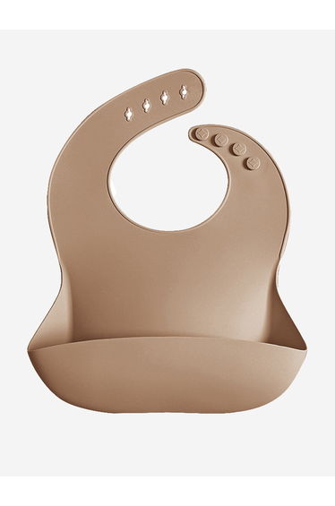 Baby Everyday Silicone Bib in Brown