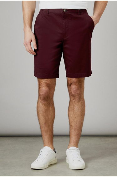 Burgundy Classic Chino Shorts