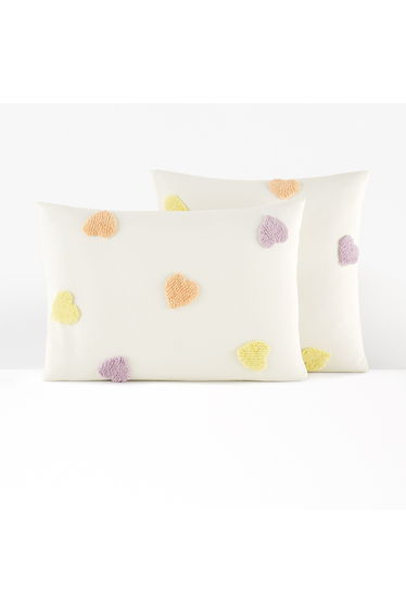 Jodie Tufted Heart 100% Cotton Pillowcase