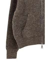 Mink Alpaca Wool Coat-Looking Knitwear Cardigan - 5