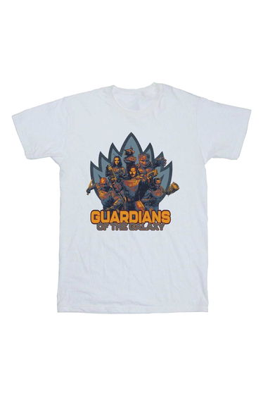 Guardians Of The Galaxy Volume 3 Boys Shield Cotton T-Shirt - White
