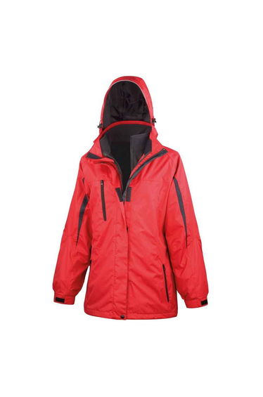 Result Womens/Ladies Journey 3 in 1 Jacket - Red/Black
