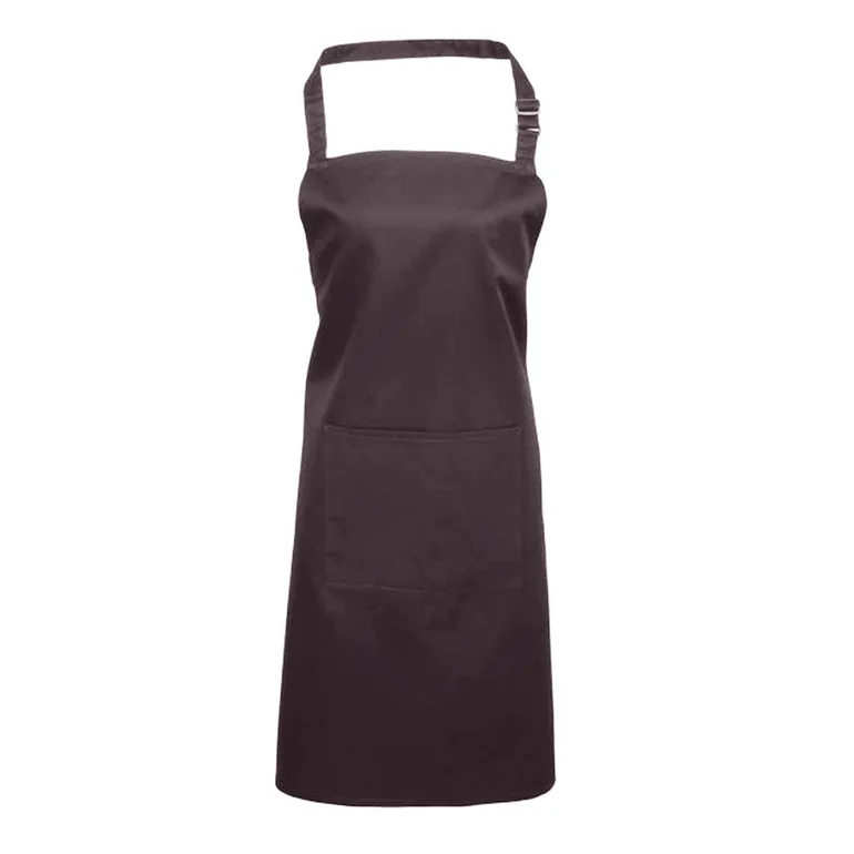 Premier Unisex Adult Colours Pocket Full Apron - Charcoal