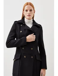 Italian Wool Military Coat - 1
