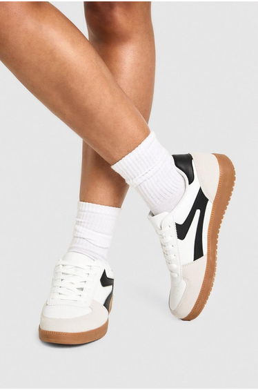 Contrast Stripe Gum Sole Trainers
