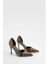 حذاء بكعب عالي بطبعة حيوانات