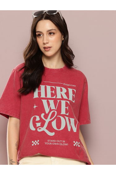 Women Acid Washed Oversized T-Shirt
