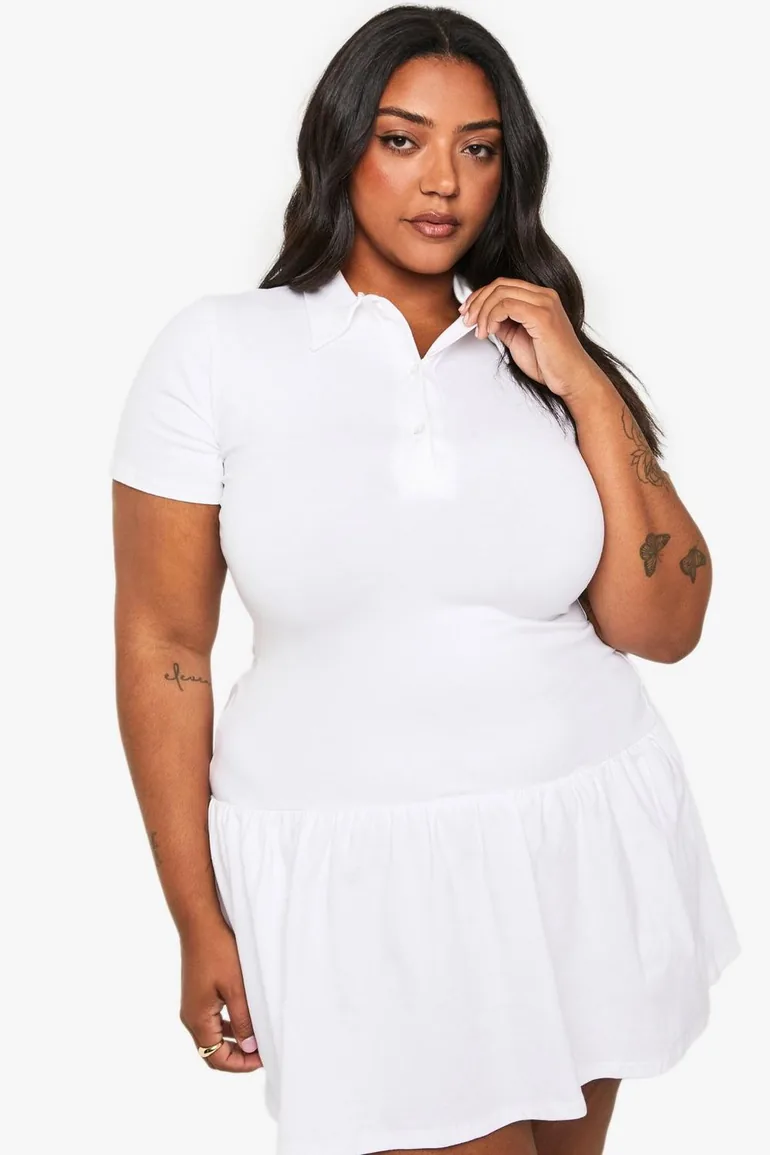 tennis dress white The Match Point Collared Tennis Dress