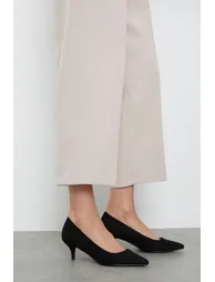 Wide Fit Dove Kitten Heeled Court Shoes