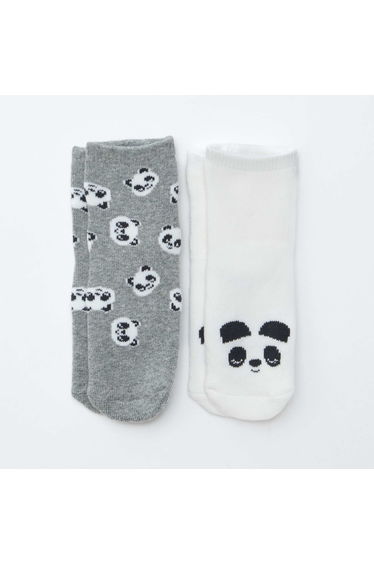 Pair of non-slip novelty socks GREY