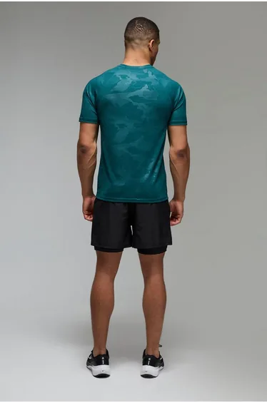 Man Active Camo Raglan Performance T-shirt