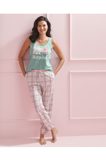 Cupcake Print Cotton Scoop Neck Cami