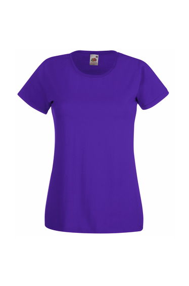 Fruit Of The Loom Ladies/Womens Lady-Fit Valueweight Short Sleeve T-Shirt - Purple