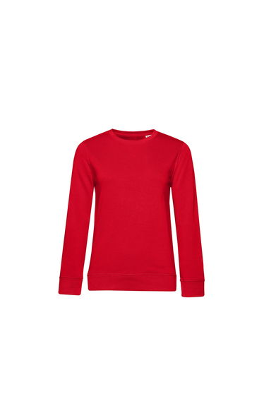 B&C Womens/Ladies Organic Sweatshirt - Red