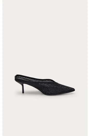 حذاء كعب عالي بريتي ليتل ثينق باللون الأسود