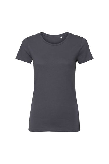 Russell Womens/Ladies Authentic Pure Organic Tee - Convoy Grey