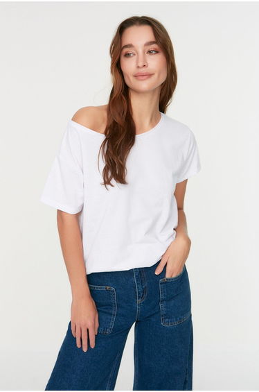 T-Shirt - White - Boyfriend
