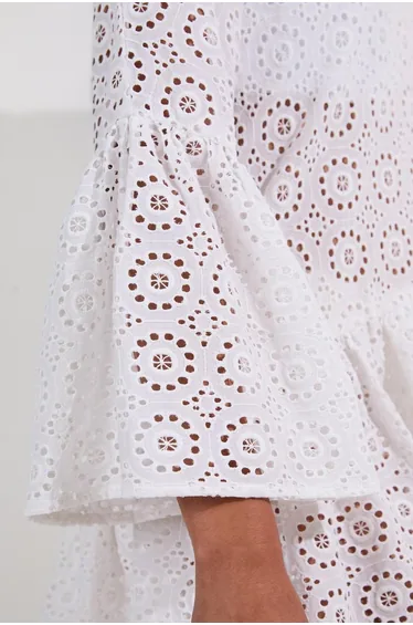 كيمونو بحر قطن مخرم قصير