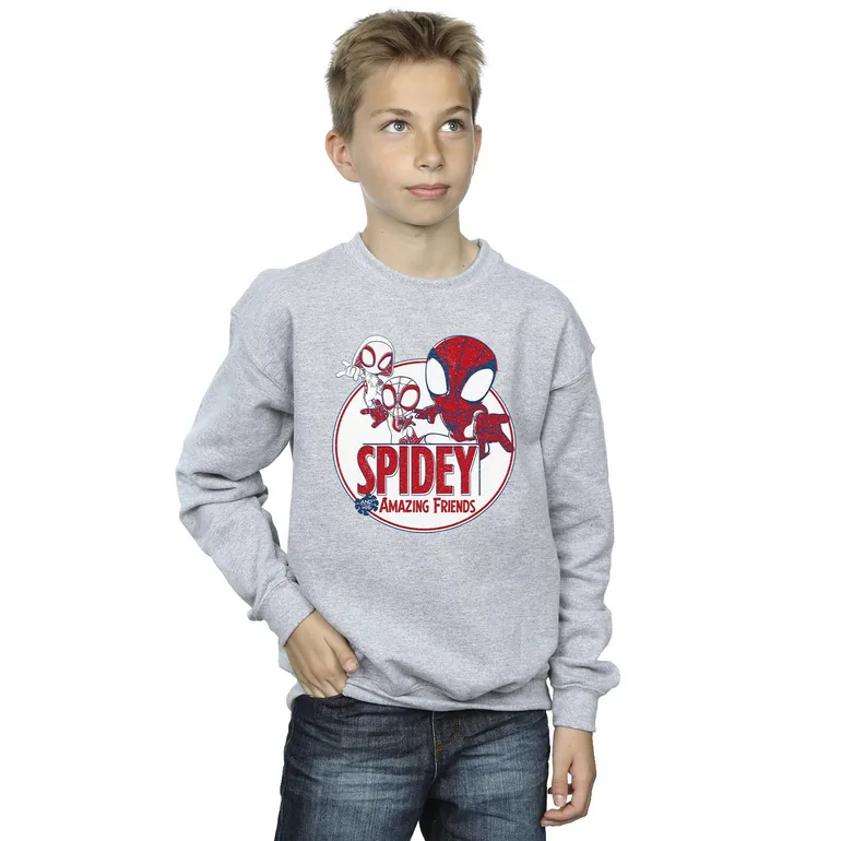 Marvel Boys Spidey And His Amazing Friends Circle Sweatshirt - Sports Grey