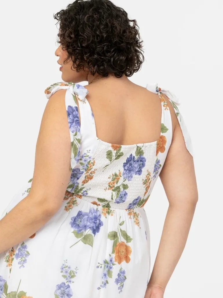 Anaya with Love Recycled Floral Strappy Floor Length Dress - 7