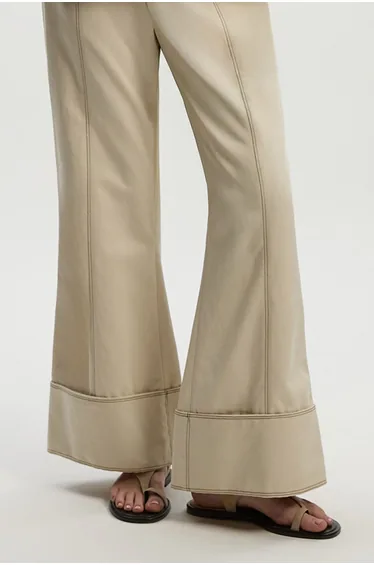Tencel Cotton Contrast Stitch Woven Trouser