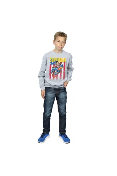 DC Comics Boys Superman Flight Sweatshirt - Sports Grey