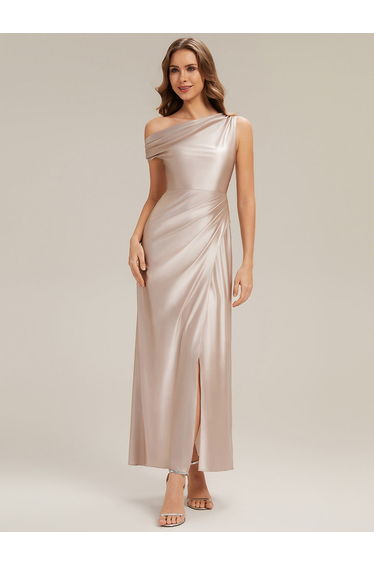 ever OPAL|Satin Drop Shoulder Sleeve Bridesmaid Dress