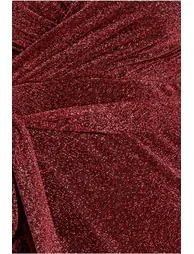 Goddiva Wrap Style Spaghetti Strap Maxi With Split - Wine - 3
